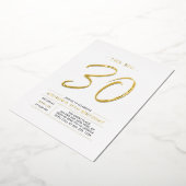 Thirty | Modern Gold Big 30th Birthday Party Folieneinladung (Gedreht)