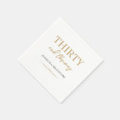 Thirty & Thriving 30th Birthday Party Serviette (Ecke)