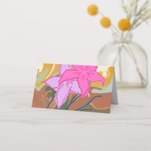 This abstract flower art design blends soft floral treuekarte (Vorderseite)