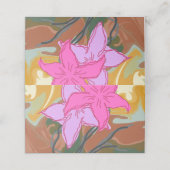 This abstract flower art design blends soft floral treuekarte (Außenseite Aufgefaltet)
