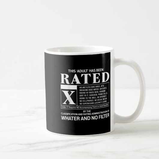 This Adult Has Been Rated Gen X  Kaffeetasse (Rechts)