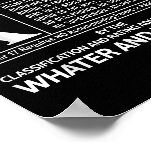 This Adult Has Been Rated Gen X Poster (Ecke)