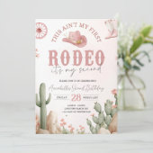 This Ain’t My First Rodeo Birthday Invitation, 2nd Einladung (Stehend Vorderseite)