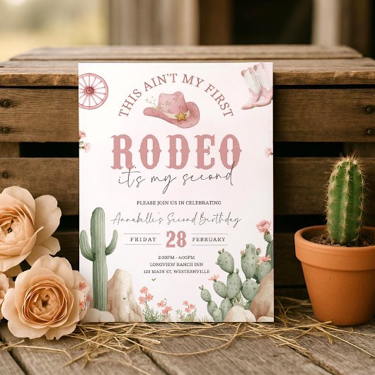 This Ain’t My First Rodeo Birthday Invitation, 2nd Einladung