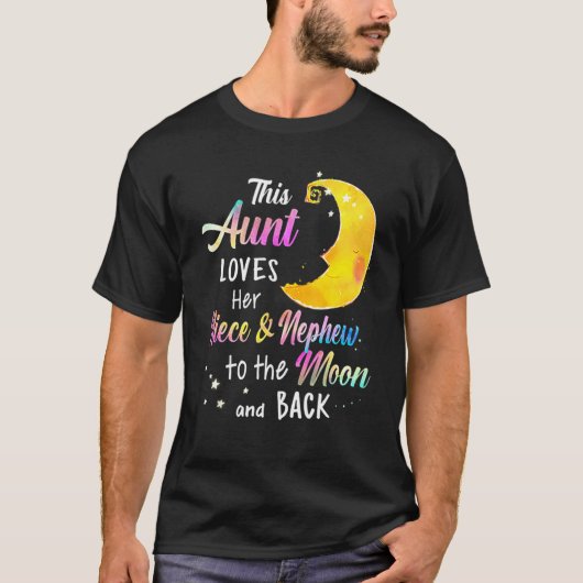 This Aunt Loves Her Niece and Nephew To T-Shirt (Vorderseite)
