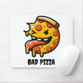 "This bad pizza logo mouse pad is just awesome!" Mousepad (Mit Mouse)