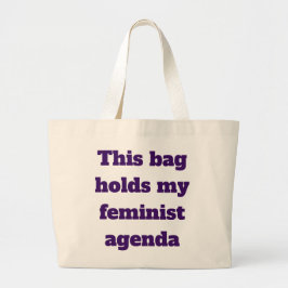 This bag holds my feminist agenda jumbo stoffbeutel