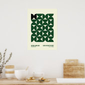 This Bauhaus-inspired geometric pattern poster fea (Küche)