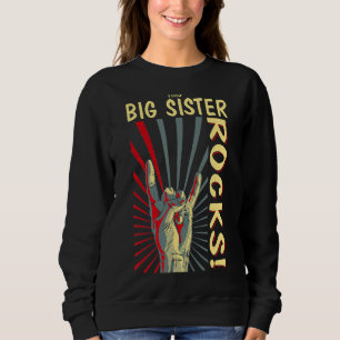 This Big Sister Rocks Vintage Retro Konzert 70s 80 Sweatshirt