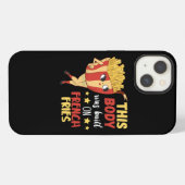 This Body Was Built On French Fries Potato Fastfoo iPhone Hülle (Rückseite (Horizontal))