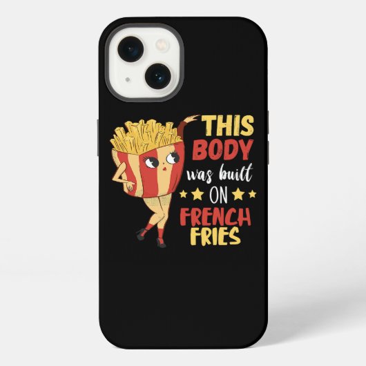 This Body Was Built On French Fries Potato Fastfoo iPhone Hülle (Rückseite)
