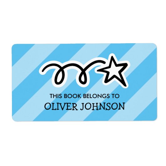 This book belongs to kids book labels with star (Vorne)