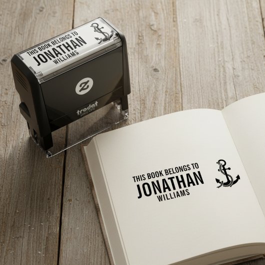 This Book Belongs To Stamp with Anchor Permastempel