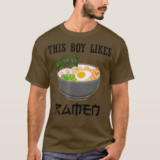 This Boy Likes Ramen Ironic Japanese Food Art  T-Shirt