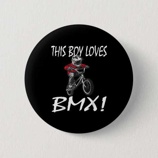 This Boy Loves Bmx, Kids Bmx Button (Vorderseite)
