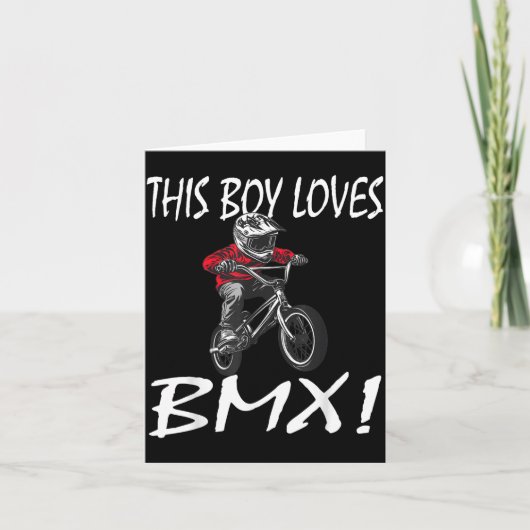 This Boy Loves Bmx, Kids Bmx Karte (Vorderseite)