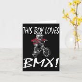 This Boy Loves Bmx, Kids Bmx Karte (Gelbe Blume)