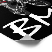 This Boy Loves Bmx, Kids Bmx Poster (Ecke)