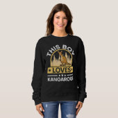 This Boy Loves Kangaroos Safari Wildlife Animal Au Sweatshirt (Vorne ganz)