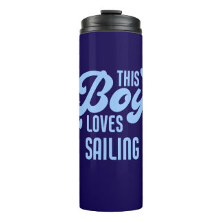 This Boy Loves Sailing Funny Sailor Thermosbecher