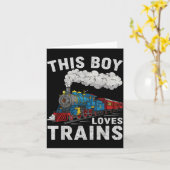 This Boy Loves Trains Railroad Train Wagon Lover K Karte (Gelbe Blume)