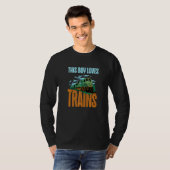 This Boy Loves Trains Train Boys T-Shirt (Vorne ganz)