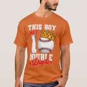This Boy Now 10 Double Digits Baseball 10th Birthd T-Shirt (Vorderseite)