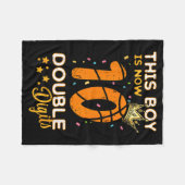 This Boy Now 10 Double Digits Crown 10th Birthday  Fleecedecke (Vorderseite (Horizontal))