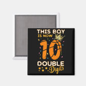 This Boy Now 10 Double Digits Crown 10th Birthday  Magnet (Vorderseite/Rückseite)