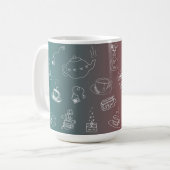 This charming tea and coffee doodle pattern featur kaffeetasse (Vorderseite Links)