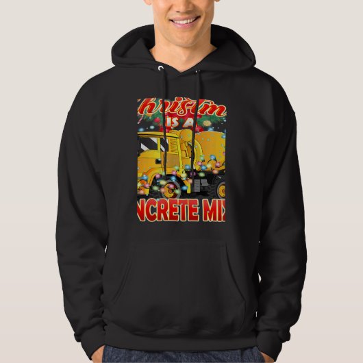 This Christmas All I Want is a Concrete Mixer Truc Hoodie (Vorderseite)