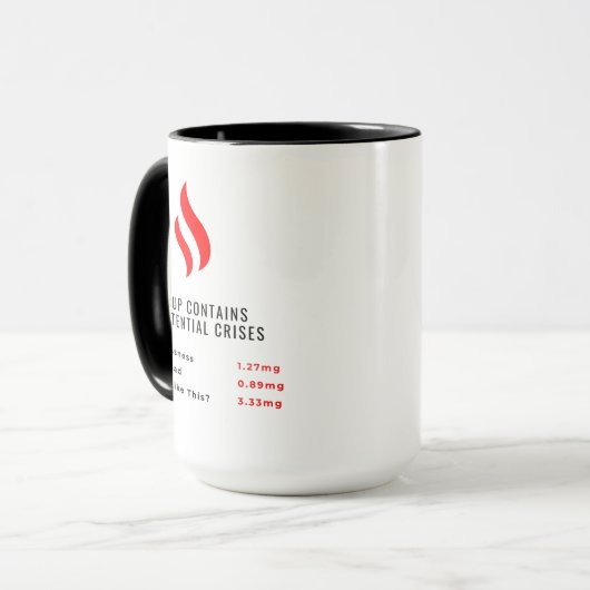 This Cup Contains 3 Existential Crises Tasse (Vorderseite Links)