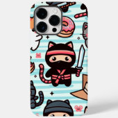 This cute iPhone case features playful ninja cats (Rückseite)