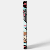 This cute iPhone case features playful ninja cats (Rückseite / Links)