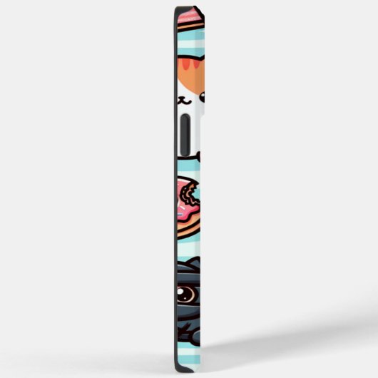 This cute iPhone case features playful ninja cats (Rückseite / Rechts)