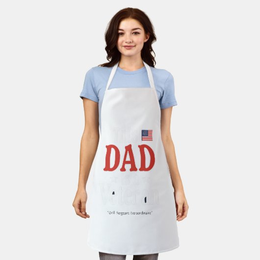 This Dad is a Veteran Apron – Awesome Dad Gift Schürze (Getragen)