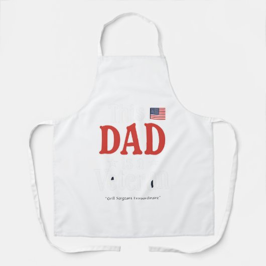 This Dad is a Veteran Apron – Awesome Dad Gift Schürze (Vorderseite)