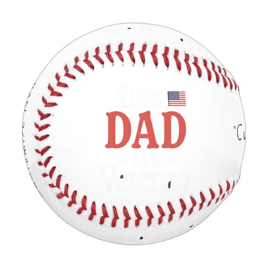 This Dad is a Veteran Baseballs – Heartfelt Gift (Vorderseite Links)