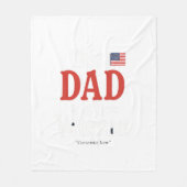This Dad is a Veteran Blanket – Heartfelt Gift Fleecedecke (Vorderseite)