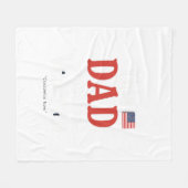 This Dad is a Veteran Blanket – Heartfelt Gift Fleecedecke (Vorderseite (Horizontal))