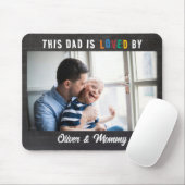 This Dad Is Loved By Add Photo & Names Mousepad (Mit Mouse)