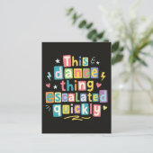 This dance thing escalated quickly postkarte (Stehend Vorderseite)