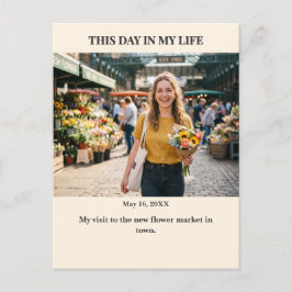 This Day in My Life Custom Photo Postcard Postkarte