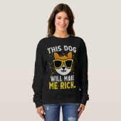 This Dog will Make You Rich Cryptocurrency Crypto Sweatshirt (Vorne ganz)