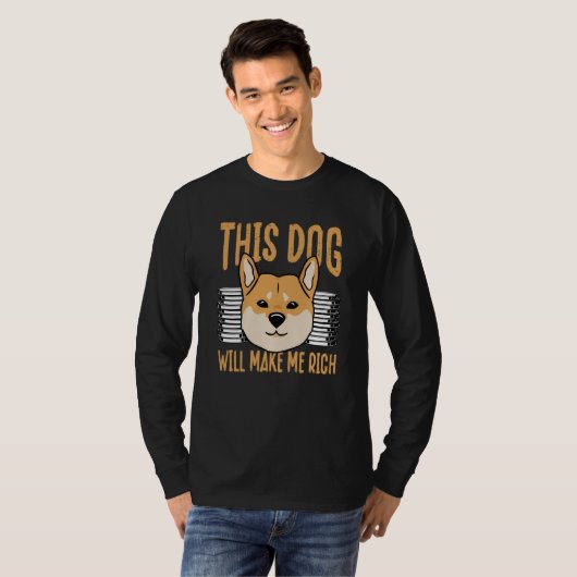This Dog will Make You Rich Cryptocurrency Crypto T-Shirt (Vorne ganz)