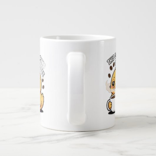 This Duck Runs on Coffee Cute Duck Coffee Mug Jumbo-Tasse (Rückseite)