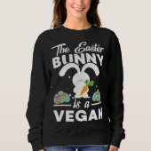 This Easter Bunny Is A Vegan Easter Eggs Cute Rabb Sweatshirt (Vorderseite)