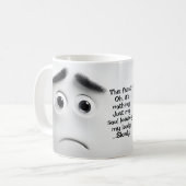 This Face? Add Name Message, Expressive Face Kaffeetasse (Vorderseite Links)