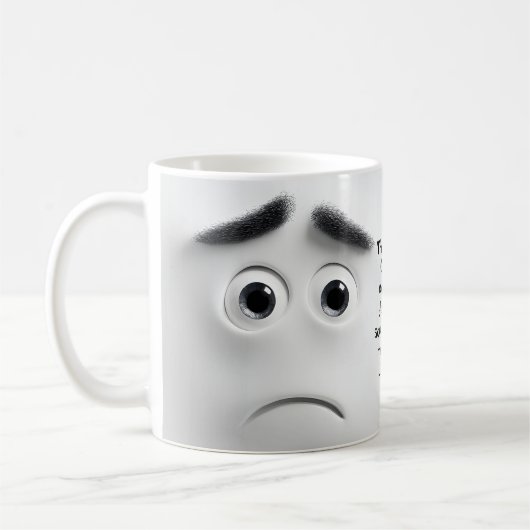 This Face? Add Name Message, Expressive Face  Kaffeetasse (Links)