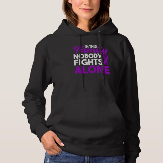 This Family Nobody Fights Alone Epilepsy Awareness Hoodie (Vorderseite)